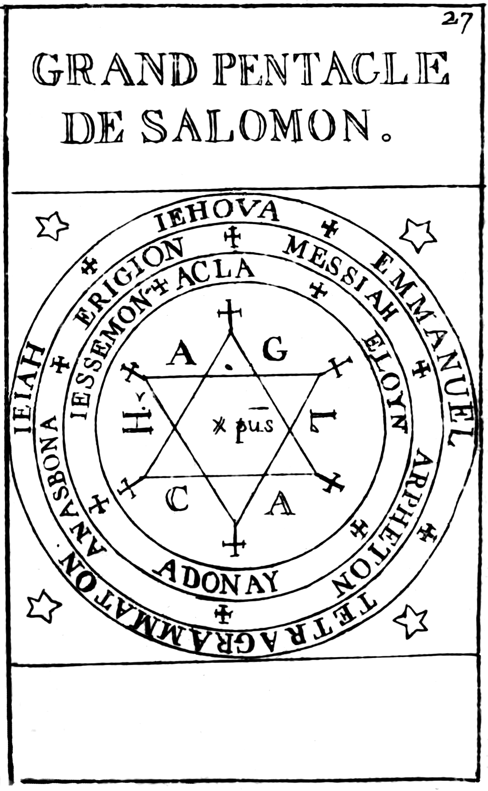 27. Grand Pentacle de Salomon.